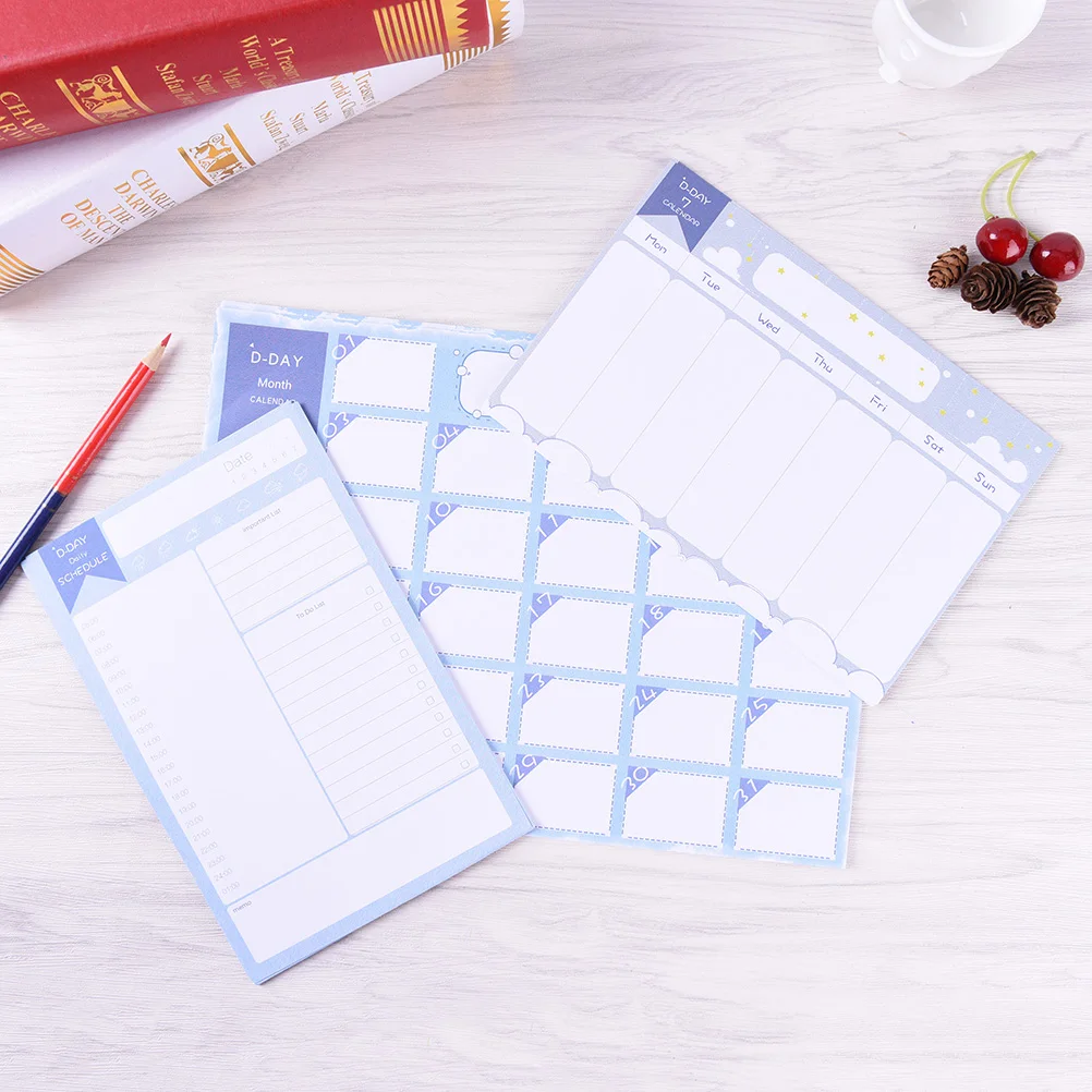 20 Sheets Month calendar Week plan Daily Schedule TO DO LIST MEMO Stationery office supplies notebooks planners notepad