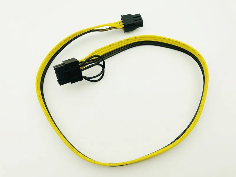 6Pin to 8Pin (6P+2P) Cable Server Power Conversion Board Video Card Module Wire Cable 60CM Splitter Cables for BTC Miner Mining