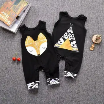 

2020 Fashion New Infant Baby Bodysuit Boy Clothes Sleeveless Jumpsuit Playsuit One-Pieces Outfit