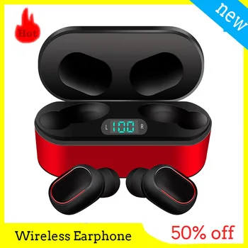

TWS wireless earphone bluetooth 5.0 LED Digital Display earbuds sports headset 3D stereo with charging case for mobile phone V3