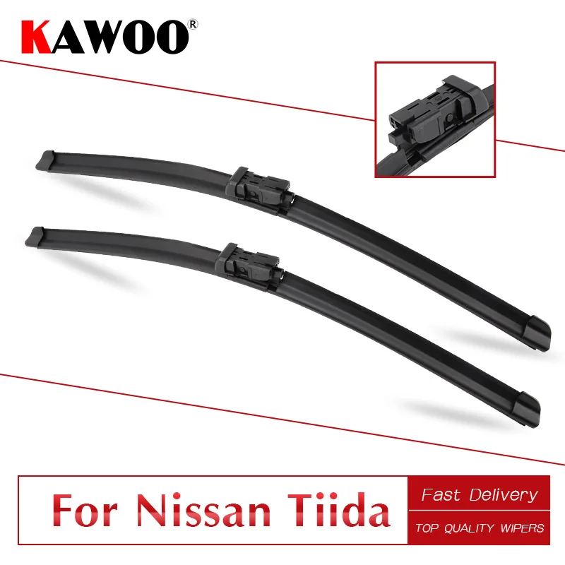KAWOO для Nissan Tiida C11/C12/C13 лезвия дворников 2004 2005 2006 2007 2008 2009 2010 2011 2012 2013 2014 2015 2016 2017