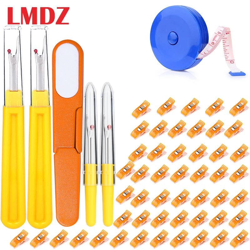 

LMDZ 56 PCS Sewing Seam Ripper Cutter Kits Quilting Tape Measure Stitching Remover Tool for Embroidery Tailoring Accessories