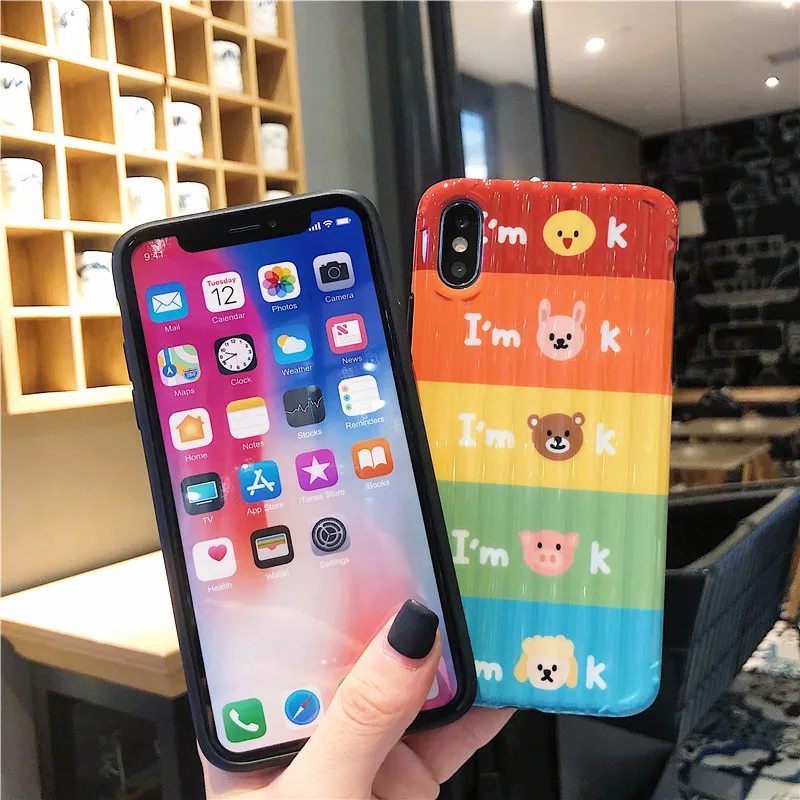 Мультяшный чехол для телефона для iPhone 11 Pro Max набор милый женский силиконовый мягкий чехол для iPhone X XR XS Max 8 7 6 6S Plus чехол