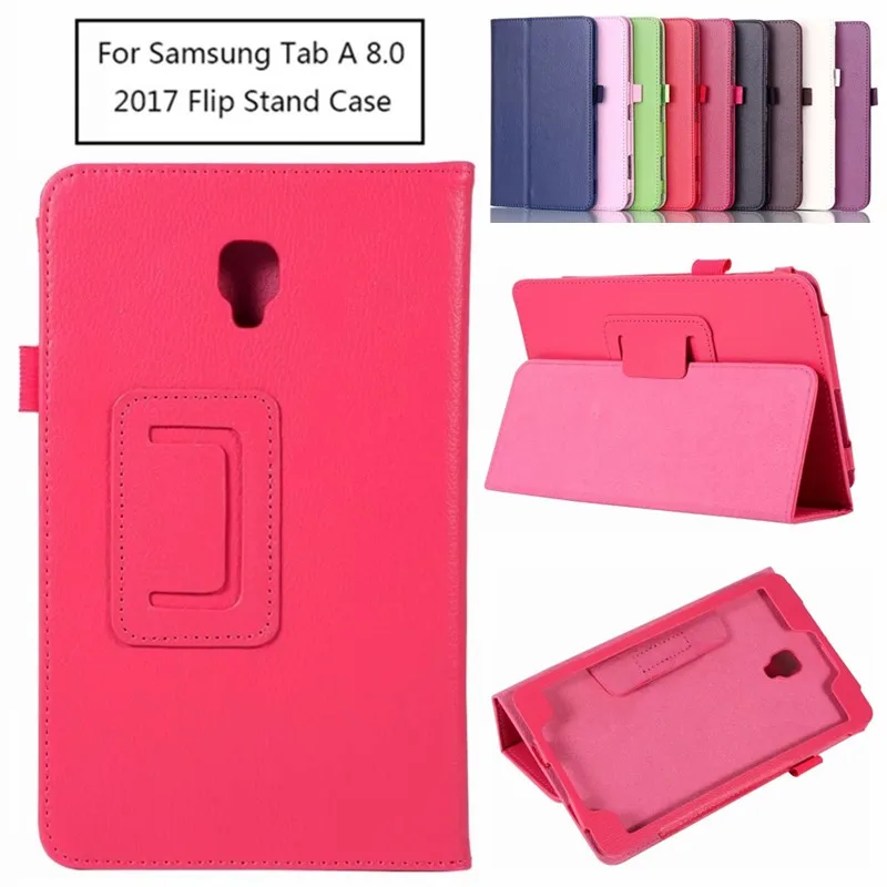 Деловой Роскошный кожаный чехол-подставка с магнитом личи для Samsung Galaxy Tab A 8 0 2017 T380