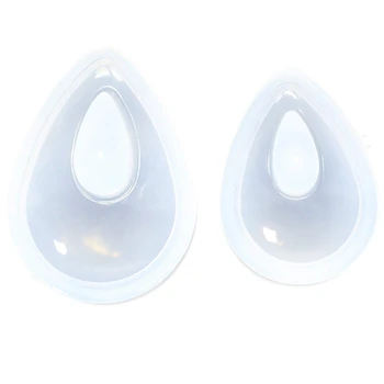 

Silicone Mold Trays For Crafting, Resin Epoxy, Soap,Jewelry Making,Large And Small 2 In Set,With Hole,Gem Large And Small 2 In S