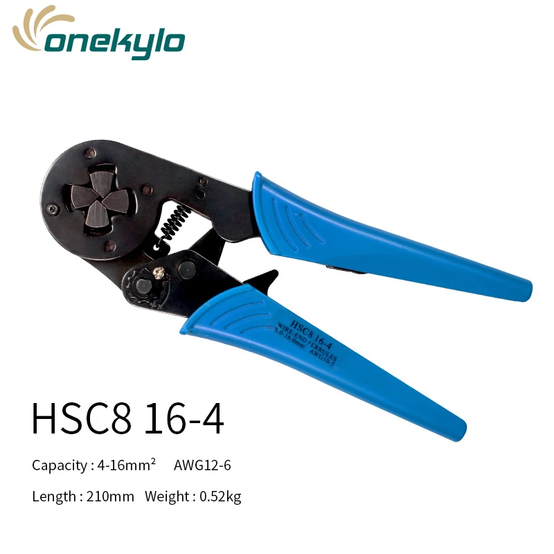 

Crimper Plier HSC8 16-4 Adjustable Crimping Tools for 6.0-16.0mm2 (AWG 10-5) Cable End-sleeves Wire VE Terminal Connectors