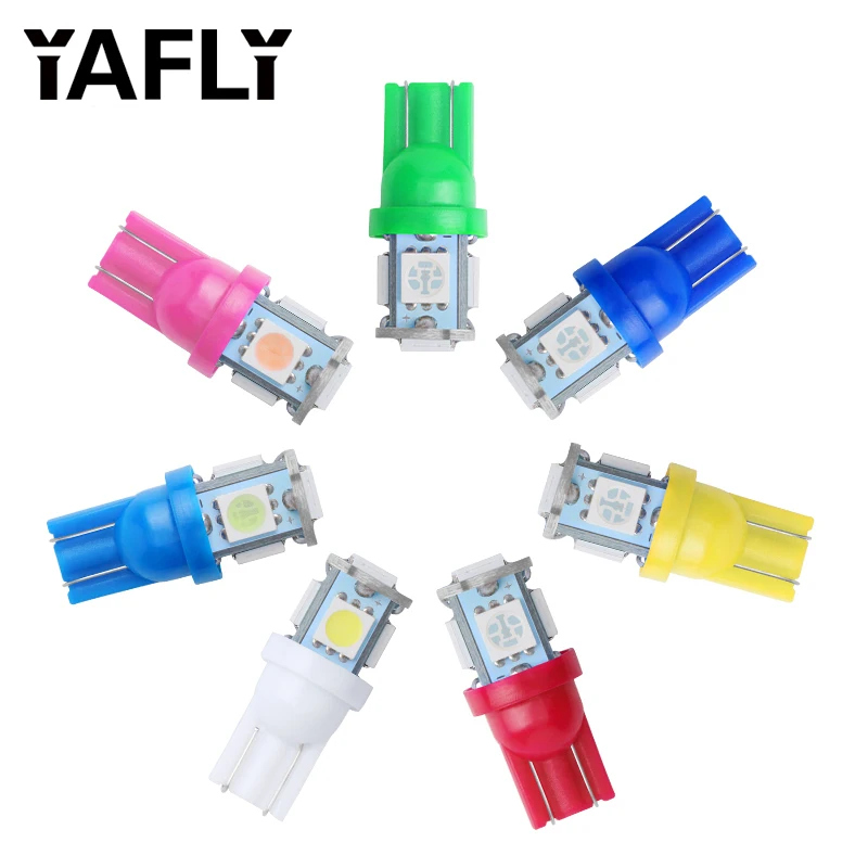 YAFLY 5050 5smd t10 194 147 168 светодиодный светильник для автомобиля Авто Светодиодный