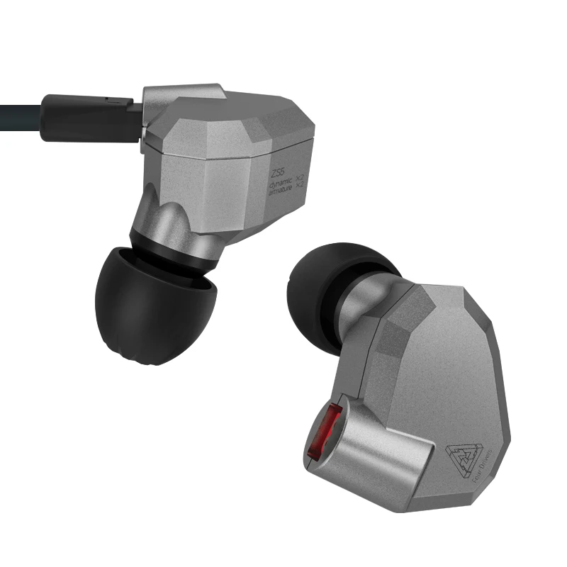 KZ ZS5 2DD+ 2BA гибридные наушники спортивные наушники в ухо HiFi музыкальные наушники