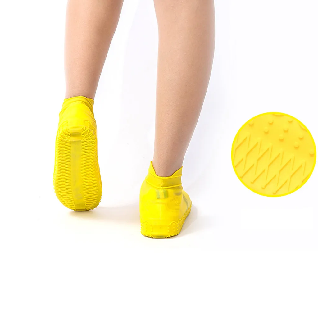 Водонепроницаемый чехол для обуви; силиконовый материал; непромокаемые сапоги; непромокаемый костюм; прозрачные Нескользящие сапоги; комплект; непромокаемая обувь; домашняя Толстая обувь