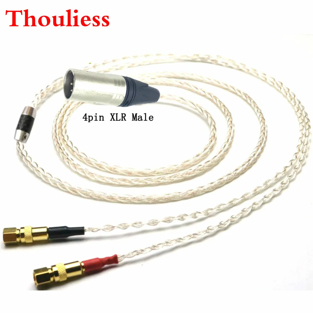 Thouliess HiFi 1.2DIY 2 метра 1/4 &quot6 35 мм/4pin XLR сбалансированный посеребренный кабель для