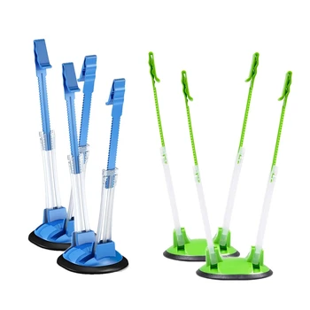 

4 Pack 2 Colors Baggy Rack Food Storage Bags Clip Bag Holder Stand Bag Support Rack for Home Kitchen - Blue&Green