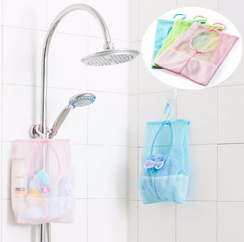 Bolsa de juguetes para bebé, bolso colgante multifuncional de malla para almacenamiento, juguetes de baño para bebé, cestas de juguetes de baño ecológico para niños