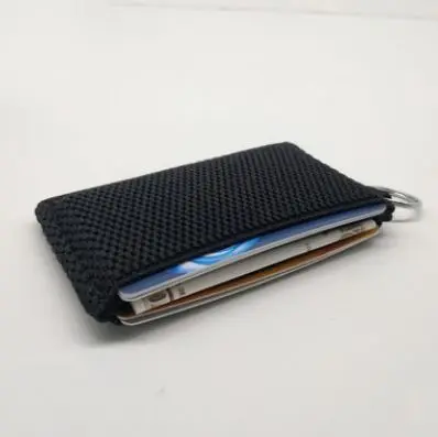 6.0cm black2 ТОНКИЙ ID кошелёк для банковских карт передний карман минималистичный эластичный кредитный держатель для карт s мужской женский бизнес-держатель для карт с кольцом для ключей - Цвет: 6.0cm black2