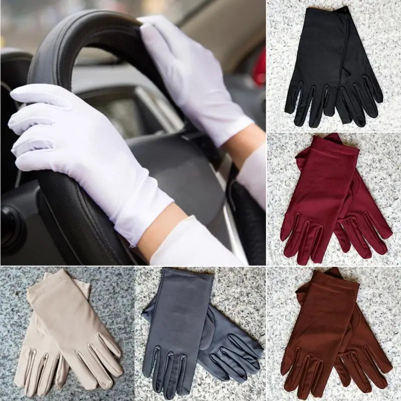 1 пара солнцезащитных кружевных коротких перчаток женские летние/зимние кружевные перчатки для вождения автомобиля солнцезащитный