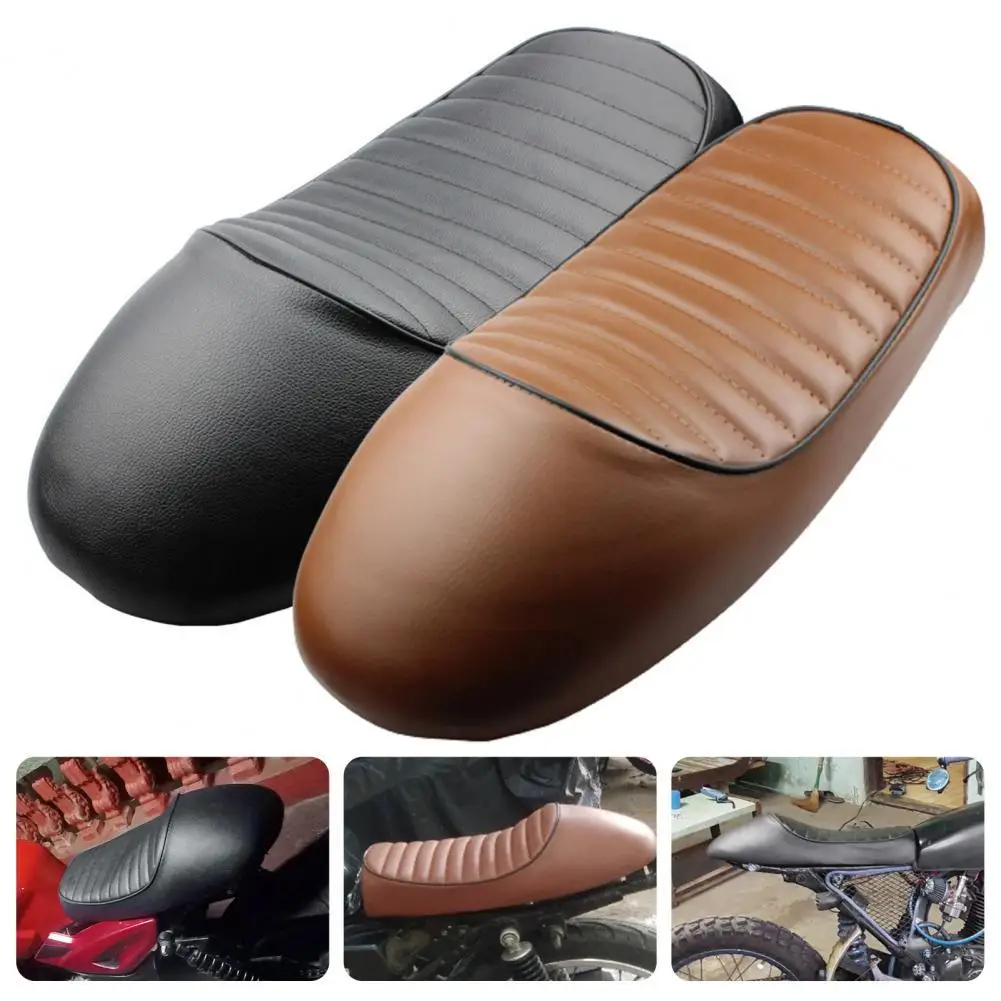 New Motorcycle Seat Vintage Wear-Resistant Faux Leather Hump Cafe Racer for Honda CG125 |