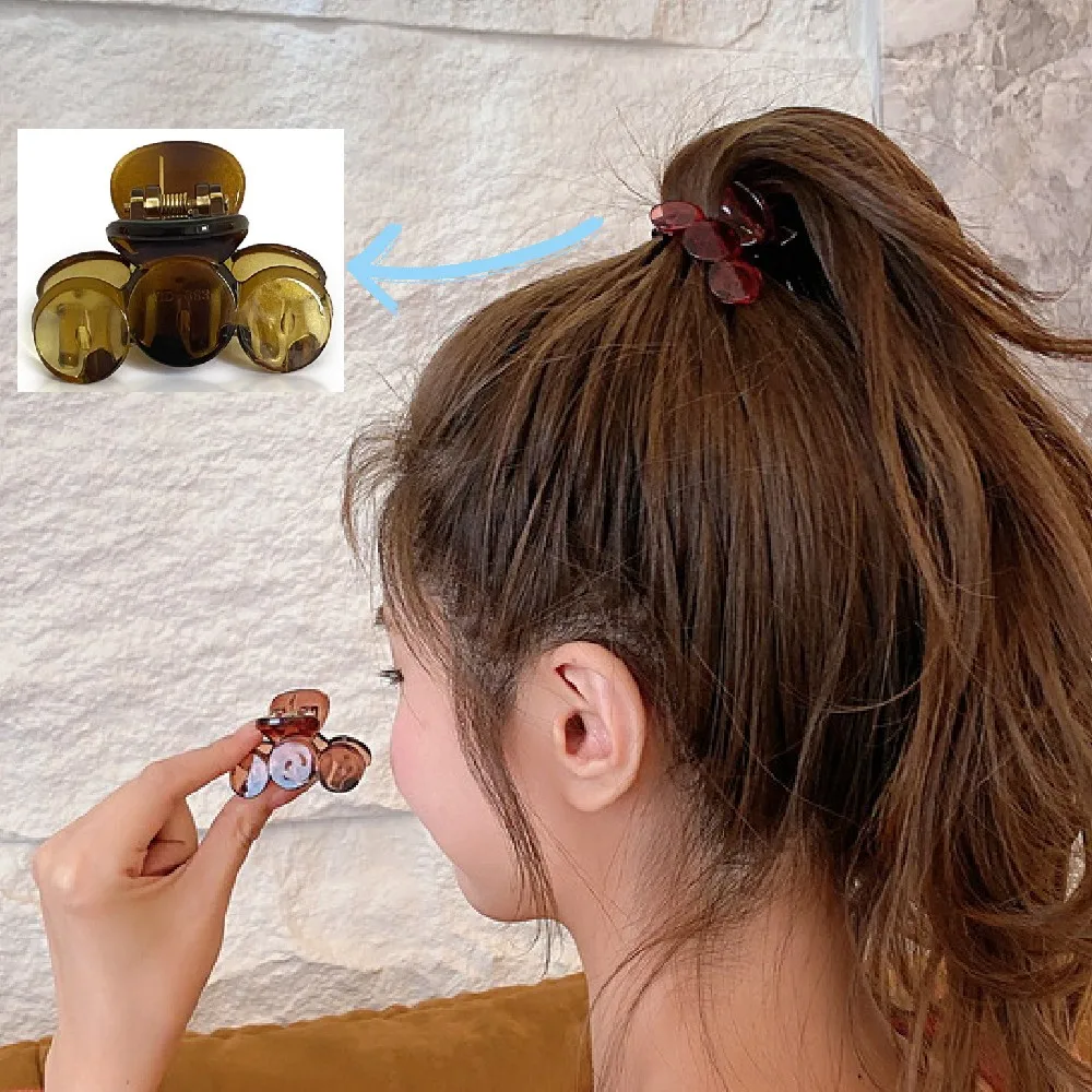 

Fashion Design Hair Clip Small Grab Clip Black Acrylic High Ponytail Small Hair Ornament Liu Hai Headdress