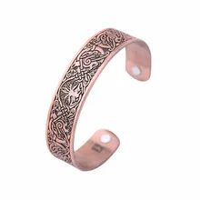 Skyrim Vintage Tree of Life Ravens Birds Cuff Bracelets Magnetic Health Open Viking Amulet Bangles For Men Nordic Myth Jewelry