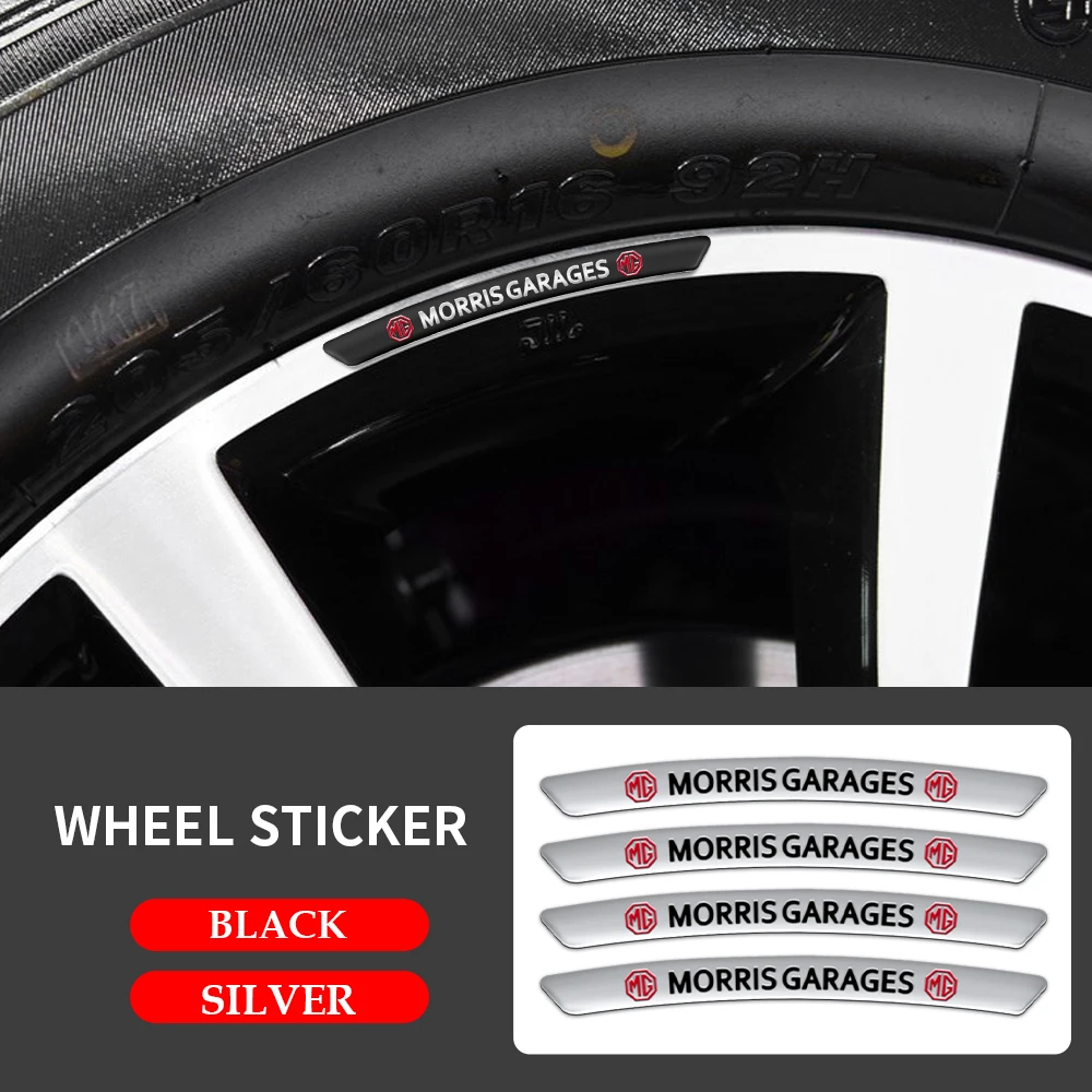 4pcs Aluminum Car Wheel Rims Stickers Badges Auto Styling Dekoration For Mg Hs Zs 5 6 350 Tf
