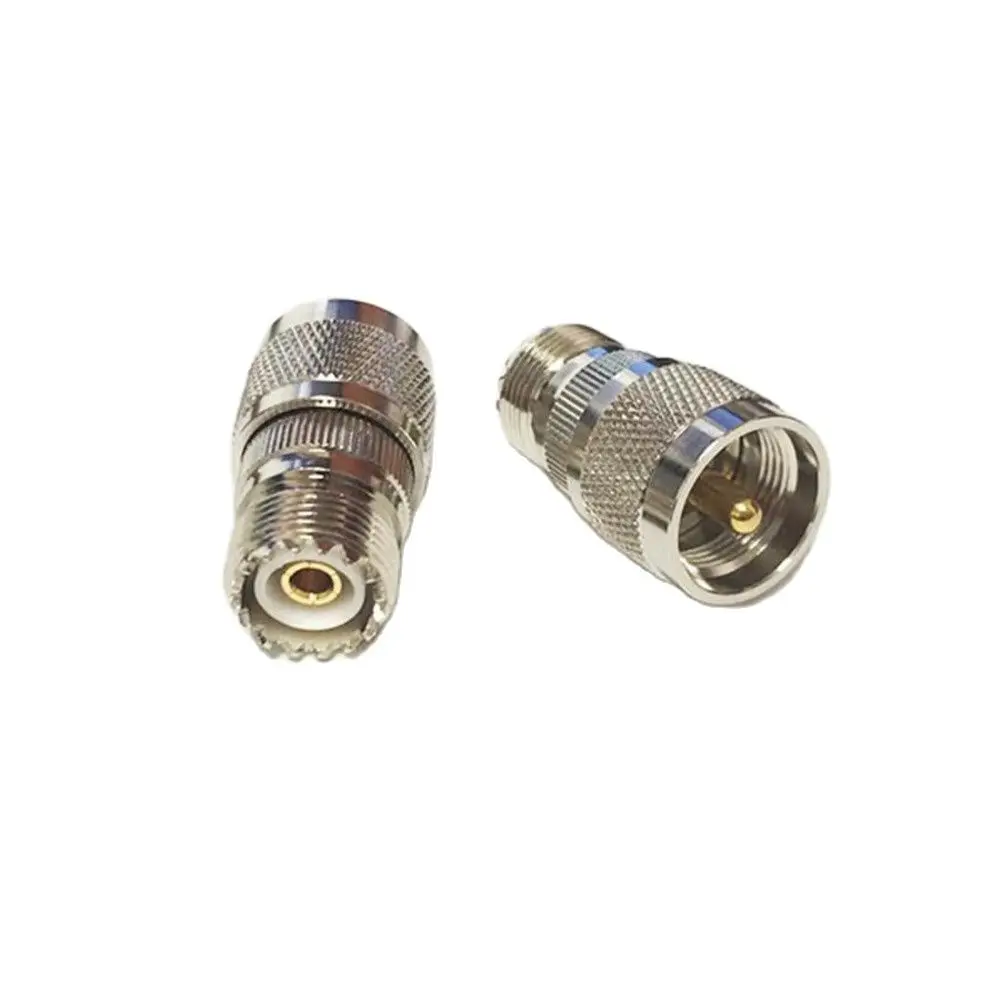

1PC NEW UHF Male Plug to Female Jack RF Coax Adapter Coupler Straight Nickelplated Wholesale