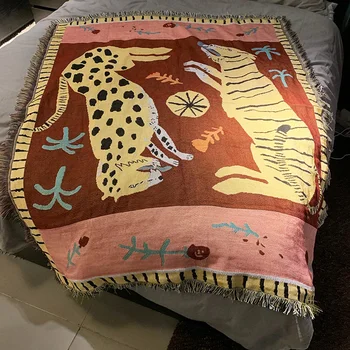 

Sofa blanket cover blanket simple leisure blanket decoration room bed cover blanket cartoon cartoon shawl full cover universal