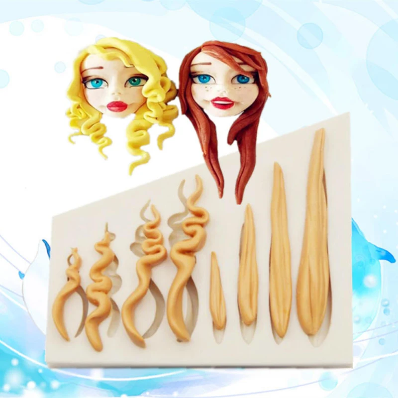

Hair Silicone Molds Fondant Cake Decorating Tools Silicone Molds Sugarcrafts Chocolate Baking Tools For Cakes Gumpaste Fimo