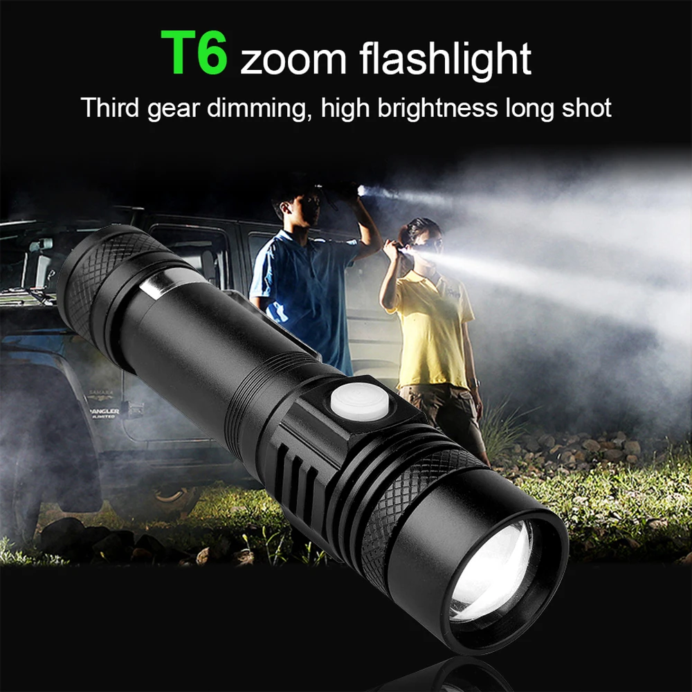 Портативный фонарик Durablle 14500 лм Mini LED18650 Focus USB