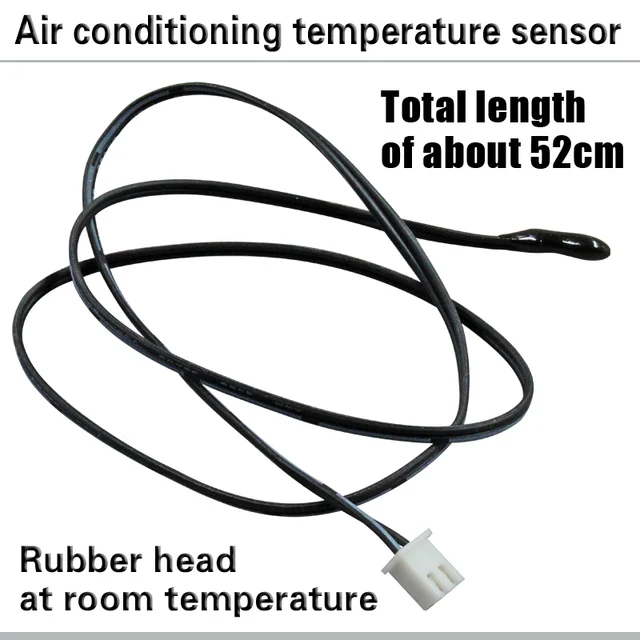 Air conditioning temperature sensor 5K 10K 15K 20K 25k 50K 100K  Air Conditioner Tube Sensor rubber head copper head Rubber head-100k
