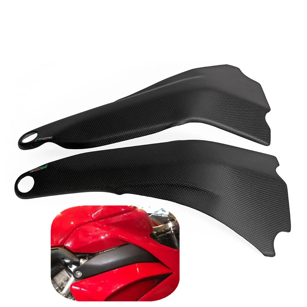 

100% Real Carbon Fiber Motorcycle Frame Covers 1 Pair Matt Decoration For Ducati Panigale V4 V4S 2018 2019