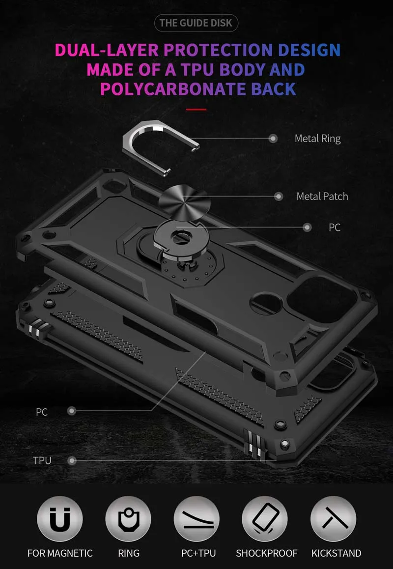 cell phone pouch with strap For Realme C21 C 21 Phone Case for Oppo A15 A15S A16 A53 A53S 2020 A54 A74 A93 A94 F17 F19 Pro Reno 5 Lite 4F 5F 5Z Armor Cover mobile phone case with belt loop