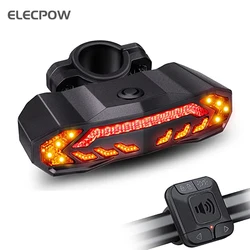 Bicycle Alarm Taillight Anti Theft USB Rechargeable Bicycle Rear Tail Light Turn Signal Warning Cycling Light Bike Accessories