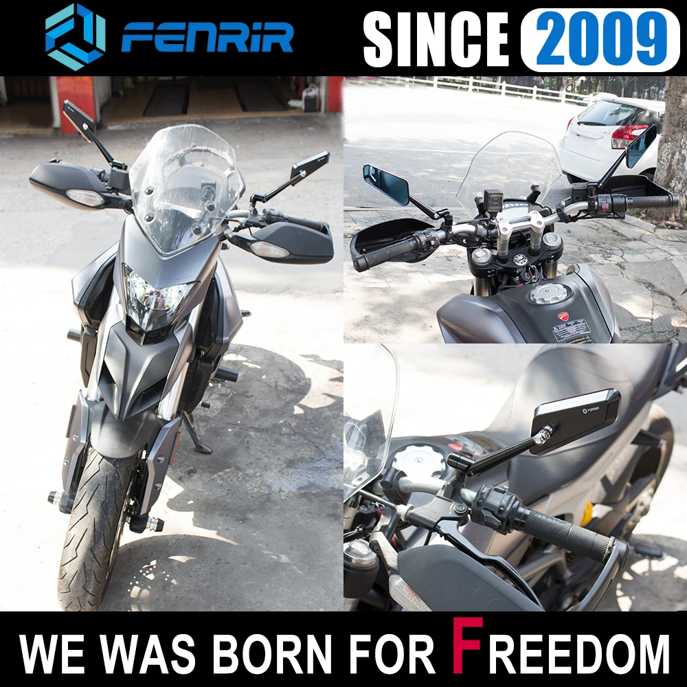Черное боковое зеркало для мотоцикла с ЧПУ HONDA CB1000r CB750 CB650R CB400 Suzuki Bandit Yamaha XJ6 Kawasaki KTM