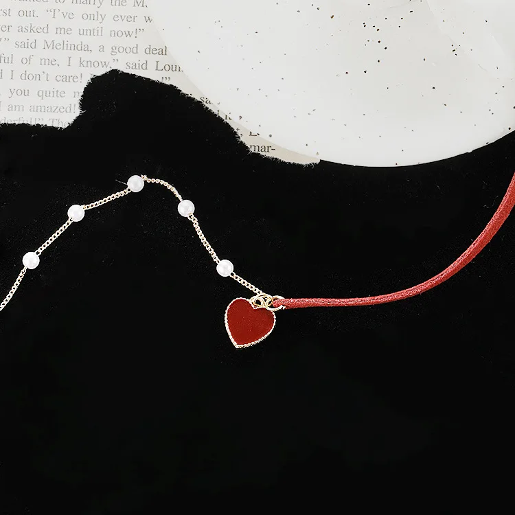 

2019 Promotion Limited Moana Collares Heart-beating Heart-choker Clavicle Necklace With Simple Temperament Casual Sporty