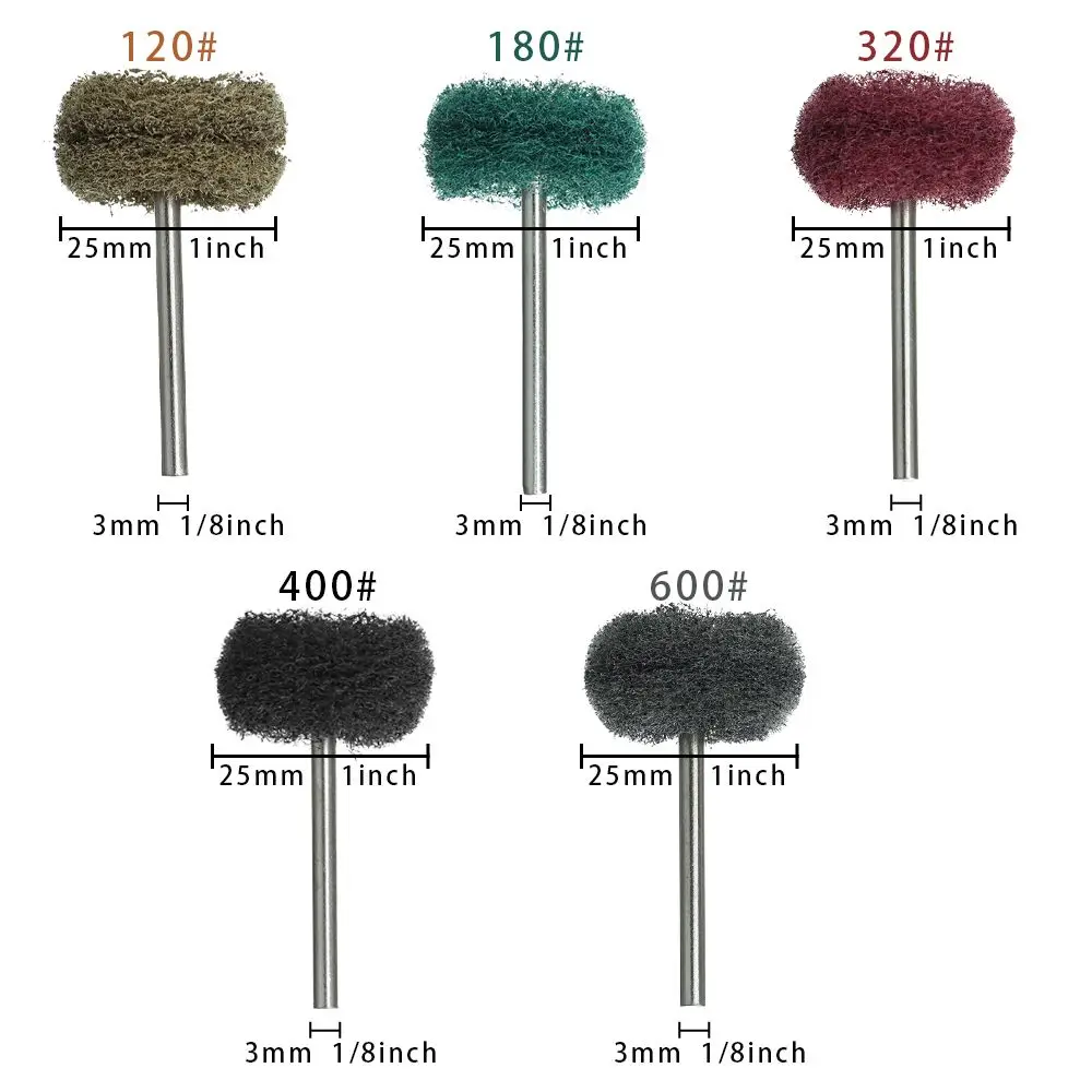 Mini Drill Abrasive Brush Nylon Buffing Polishing Wheel with 3mm Shank 10pcs/pack for Dremel Rotary Tool Accessories Set, cutting disc,grinding disc,abrasive wheel,grinding wheel
