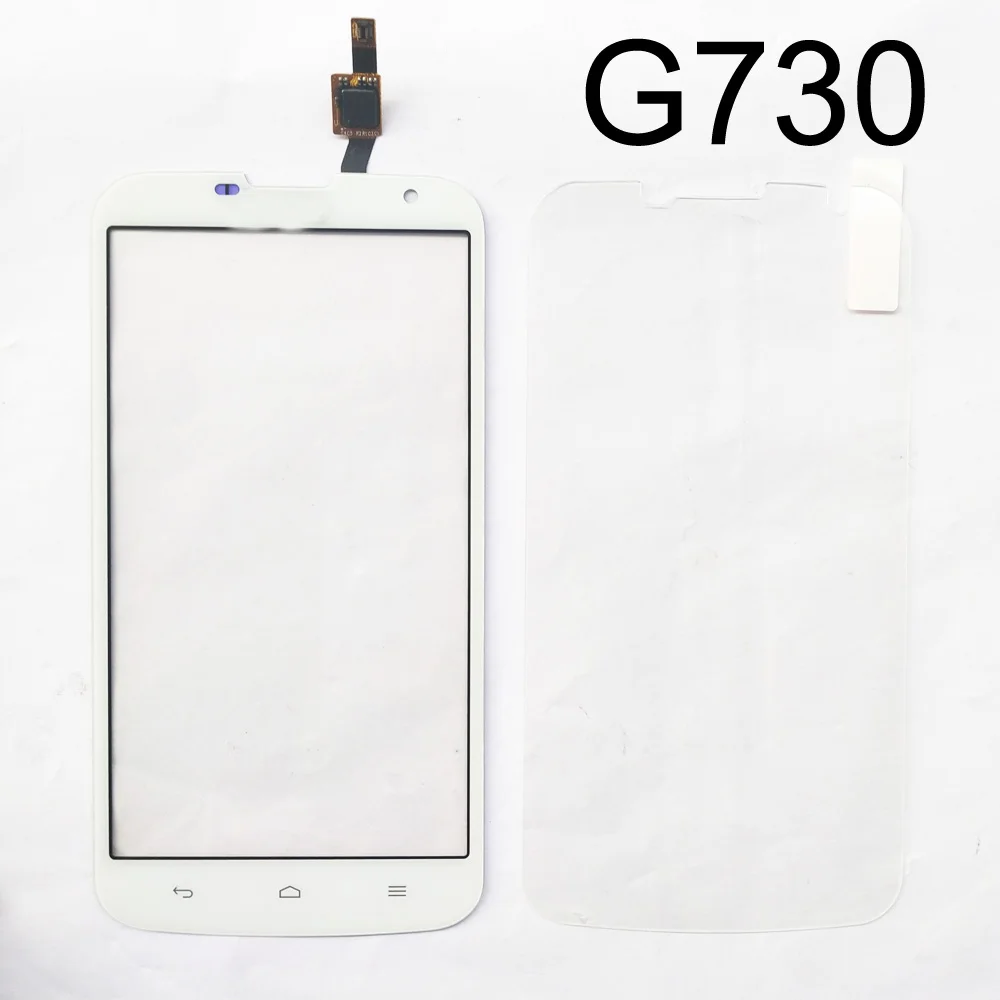 Сенсорное стекло для huawei Ascend G510 G6 G610 G7 G730 сенсорный экран дигитайзер панель Замена свободное Закаленное стекло пленка - Цвет: G730 White