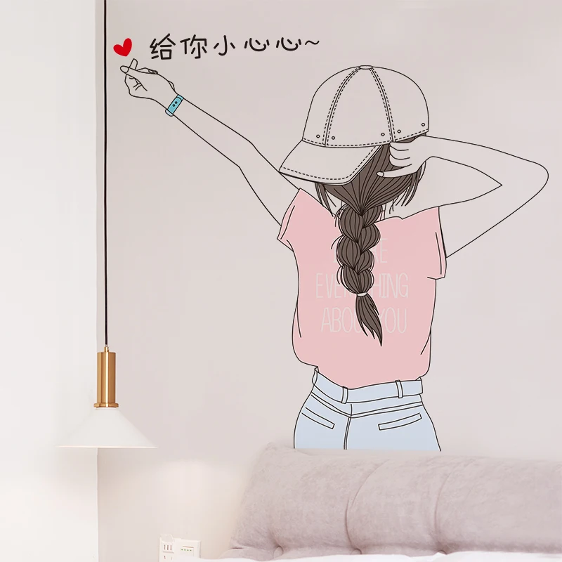 [SHIJUEHEZI] красивые наклейки на стену для девочек DIY мультяшный плакат наклейки для Детская футболка с рисунком магазин украшения из стекла