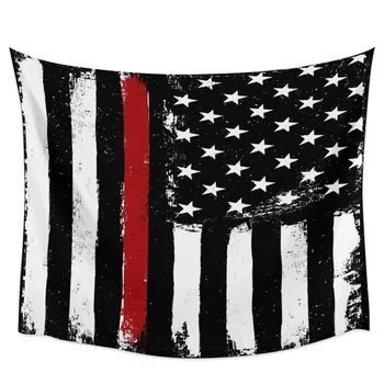 

American Flag Red Black Wall Hanging Wall Decor Bedspread Coverlet Bedding Towel Throw Scarf Personalized Table Cloth Room