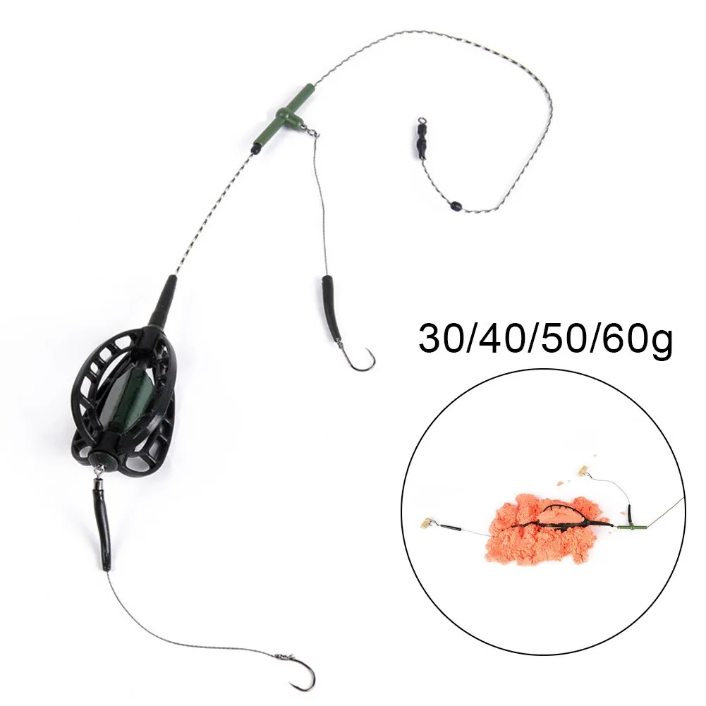 CarpFishingInlineMethodFeederCageHookRigFishingRigLeaderCore