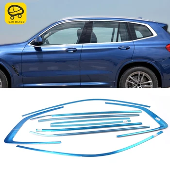 

CarManGo Car Accessories Side Window Column Chrome Cover Frame Sticker Trim Exterior Decoration for BMW X3 G01 X4 G02 2018-2020