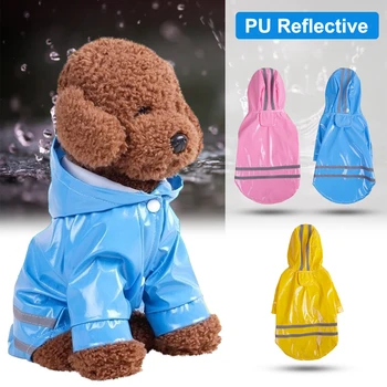 

Pet Dog Raincoat Cat Dog Outdoor Waterproof PU Jackets Raincoat with Reflective Strip for Small Medium Large Pets Pet Products