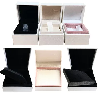 

5*5*4cm 9*9*4cm Packaging Paper Box Ring Display Ring Earrings Bracelet Gift Velvet Box Compatible With Ring Earring DIY Jewelry