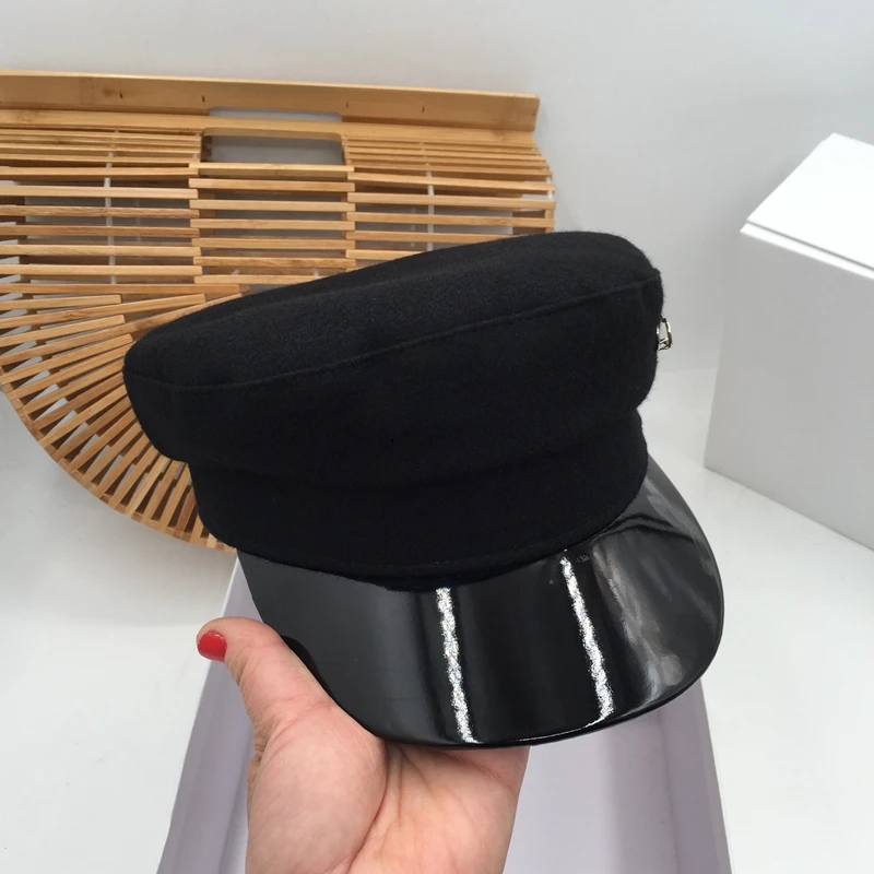 Han Guochao огненная черная шляпа, модная темно-синяя ткань для восстановления древних способов английская шапка, Женская темпераментная шапка