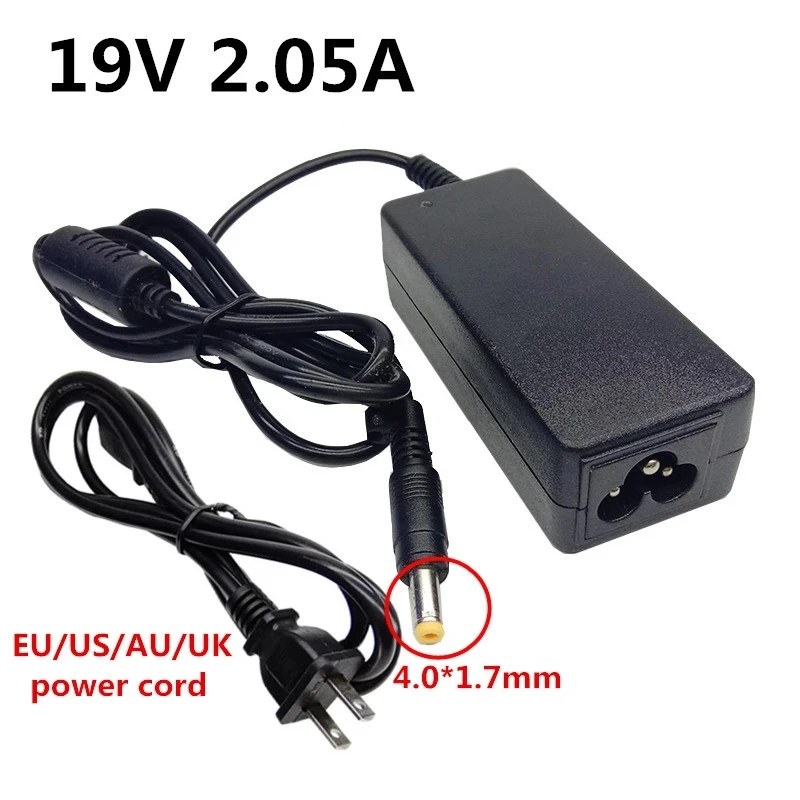 19 V 2.05A 40 Вт 4 0*1 7 мм AC DC Мощность адаптер ноутбука Зарядное устройство питания