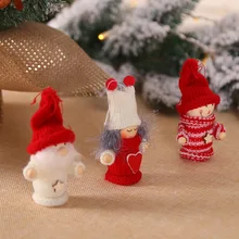 Санта Клаус вязаная кукла Рождественская елка фестивальные декорации вечерние украшения обеденного стола Милая трикотажная кукла