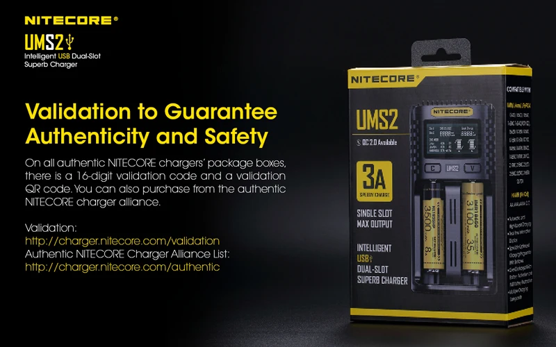 NITECORE UMS2 Dual-slot Superb Intelligent USB Charger (24)
