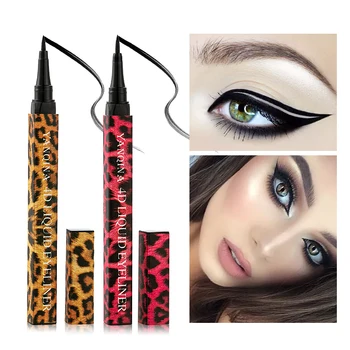 

YANQINA Leopard print Eyeliner cool black liquid cream Non halo dyeing waterproof long lasting liquid eyeliner pen YAN050