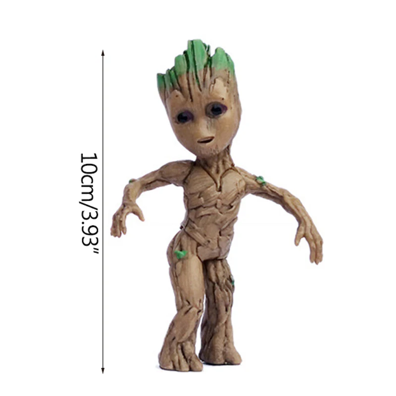 Strongwell Baby Groot фигурка дерево фигурка мужчины игрушка Marvel Groot фигурки детей милый подарок украшения дома аксессуары 1 комплект