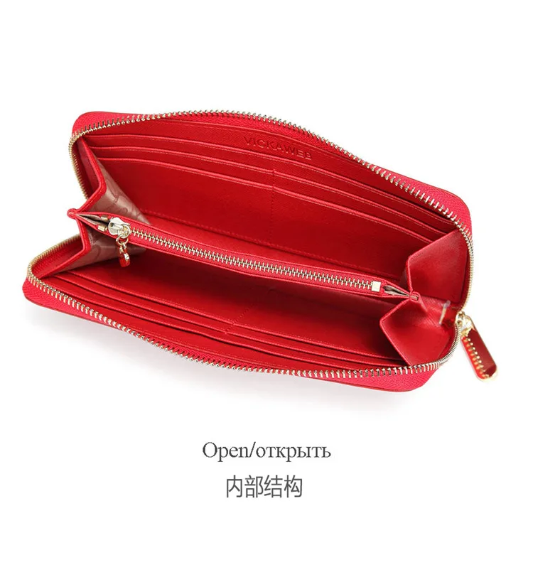 Freies Geschenk Damen Geldbeutel der Großen Luxus Marke frauen Lange Brieftasche Aus Echtem Leder Mode Geld Tasche 2021 Weibliche Zipper Cutchs VK06 – Detail 10