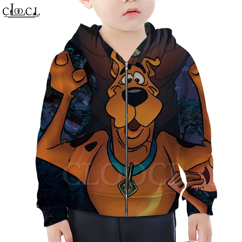 

CLOOCL Cartoon Anime Scooby Doo Zipper Hoodies Boy Girl 3D Print Children's Hoodie Sweatshirt Harajuku Streetwear Tops