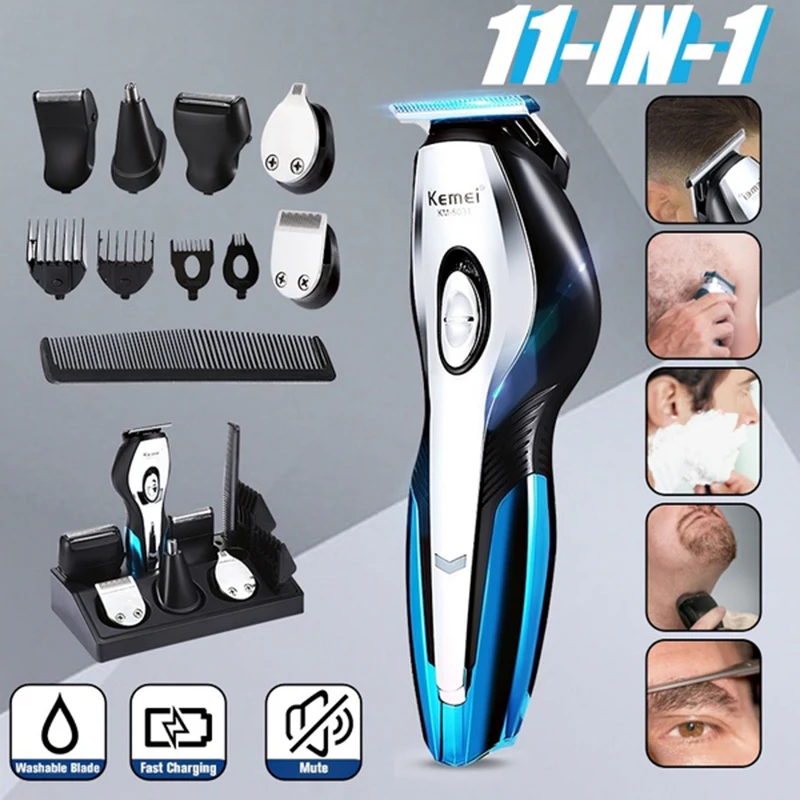  Kemei hair clipper men's beard shaver electric Hair Clipper hair trimmer nose trimmer multifunction