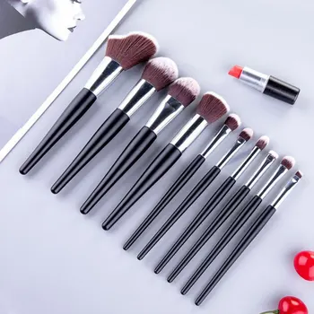 

10pcs Wave Types Makeup Brushes Set Loose Powder Brush Eyeshadow Brush Kit Tool W2